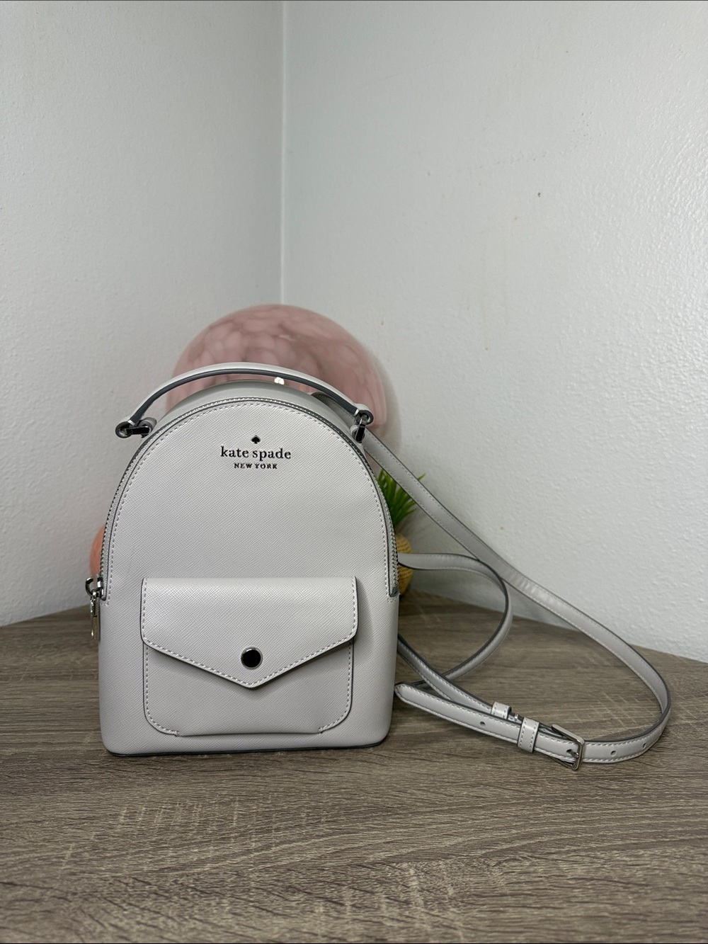 Kate Spade Schuyler Mini Gray Backpack